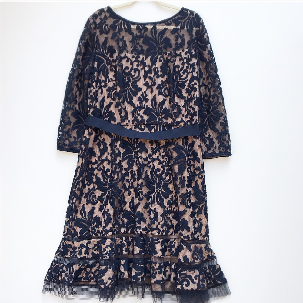 Gorgeous Fit and Flare Blue Lace Dress